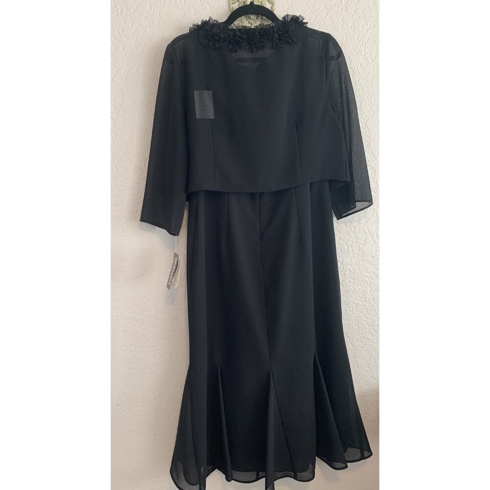 Danny & Nicole 2 pc Maxi Black Formal Dress Size 10 - Picture 4 of 10